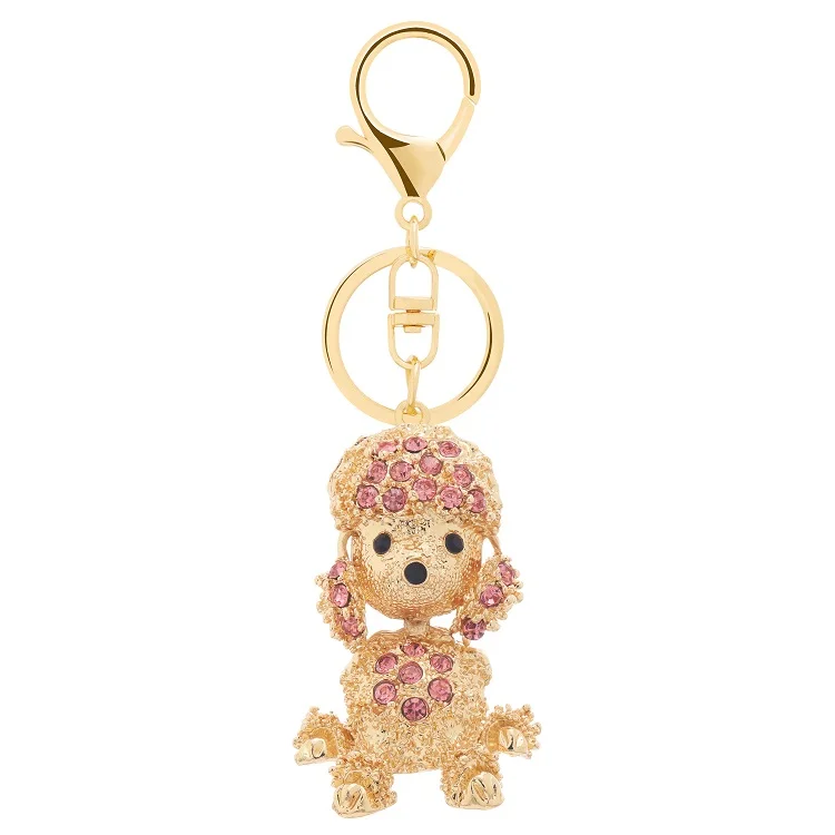 

Low price sale keychain dog simple design keychain DIY diamond dog keychain