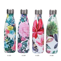 

304 stainless steel vacuum flask outdoor sports big belly cup flower cola bottle double wall water bottle vacuum