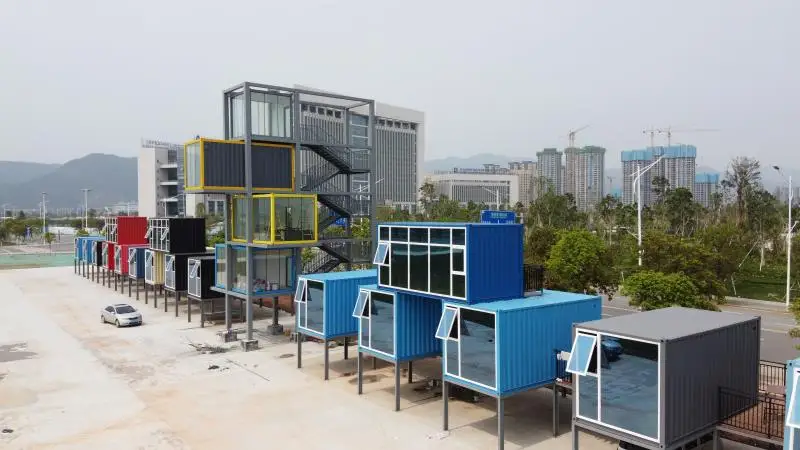 
Prefab customized container cinema colorful shipping container movie theater the Iconic building 