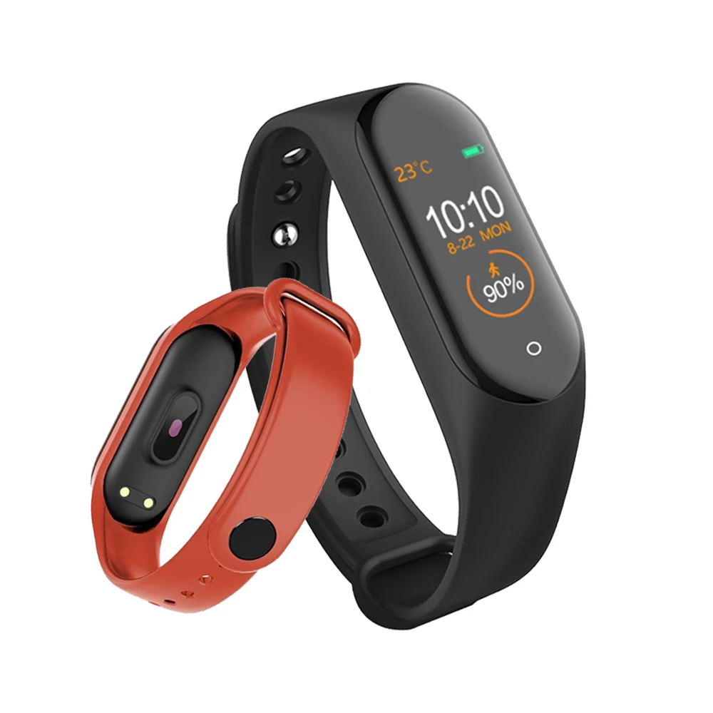 

M4 Smart band Fitness Tracker Watch Sport bracelet Heart Rate Blood Pressure Smartband Monitor Health Wristband smart watch, Black/blue/red