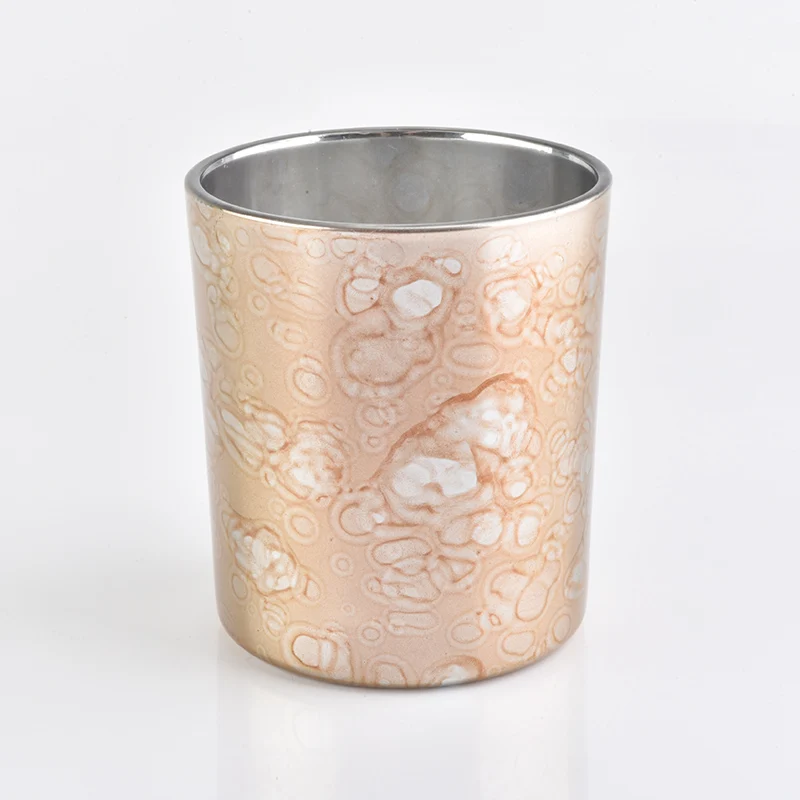 decoratived glass candle jar