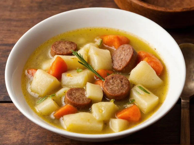 Cabbage Sausage and Potato Soup Recipe: Simple & Hearty