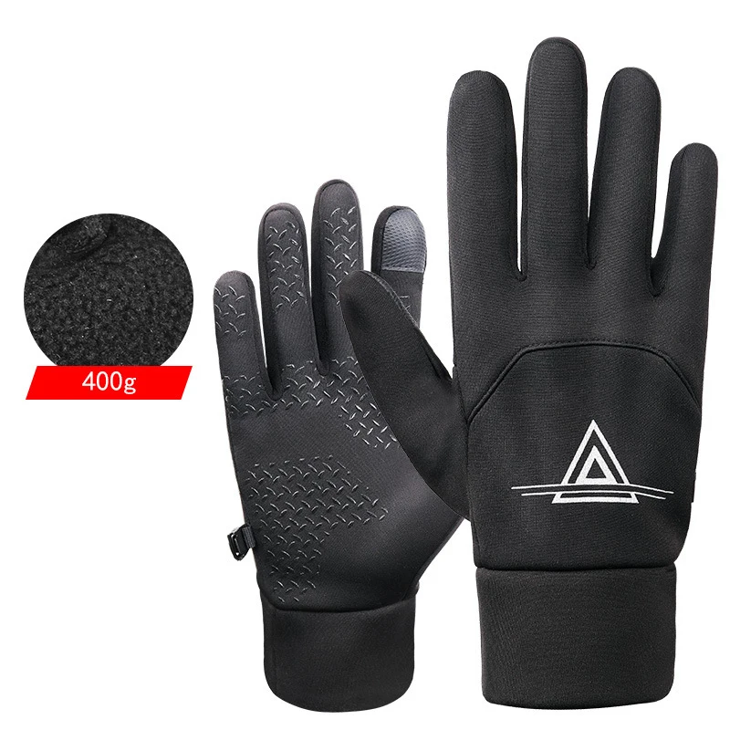 

Women Men Thermal Anti-Slip winter riding gloves for Bicycle Driving Outdoor Sports, Black/gray