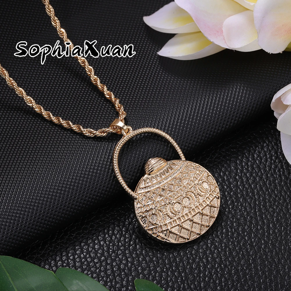 

SophiaXuan simple pendant 14k gold jewelry wholesale pure manual enamel polynesian hawaiian jewelry necklace, Picture show