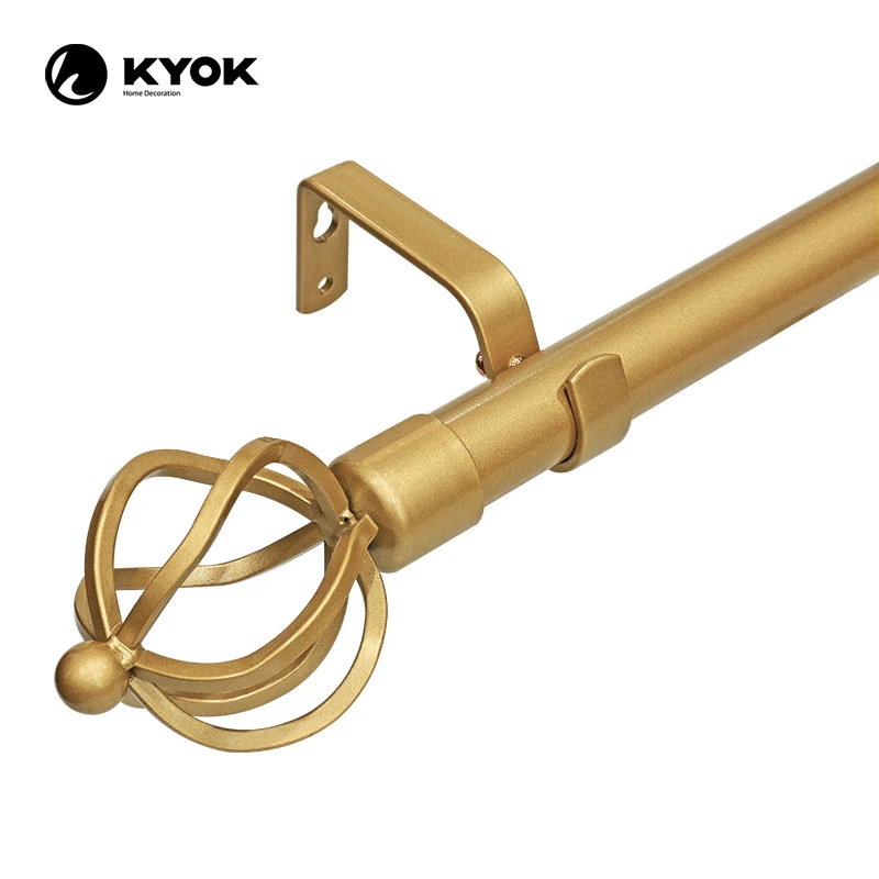 

KYOK for home decor 1 inch telescoping gold curtain rod window, Ab/ac/gp/cp/ss/sn/bk/bks