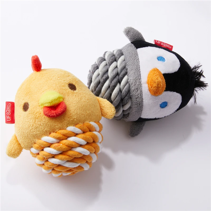 

UFBemo 2020 New Design Dogs Cute Bite Durable With Sound Dog Rope Chew Toy