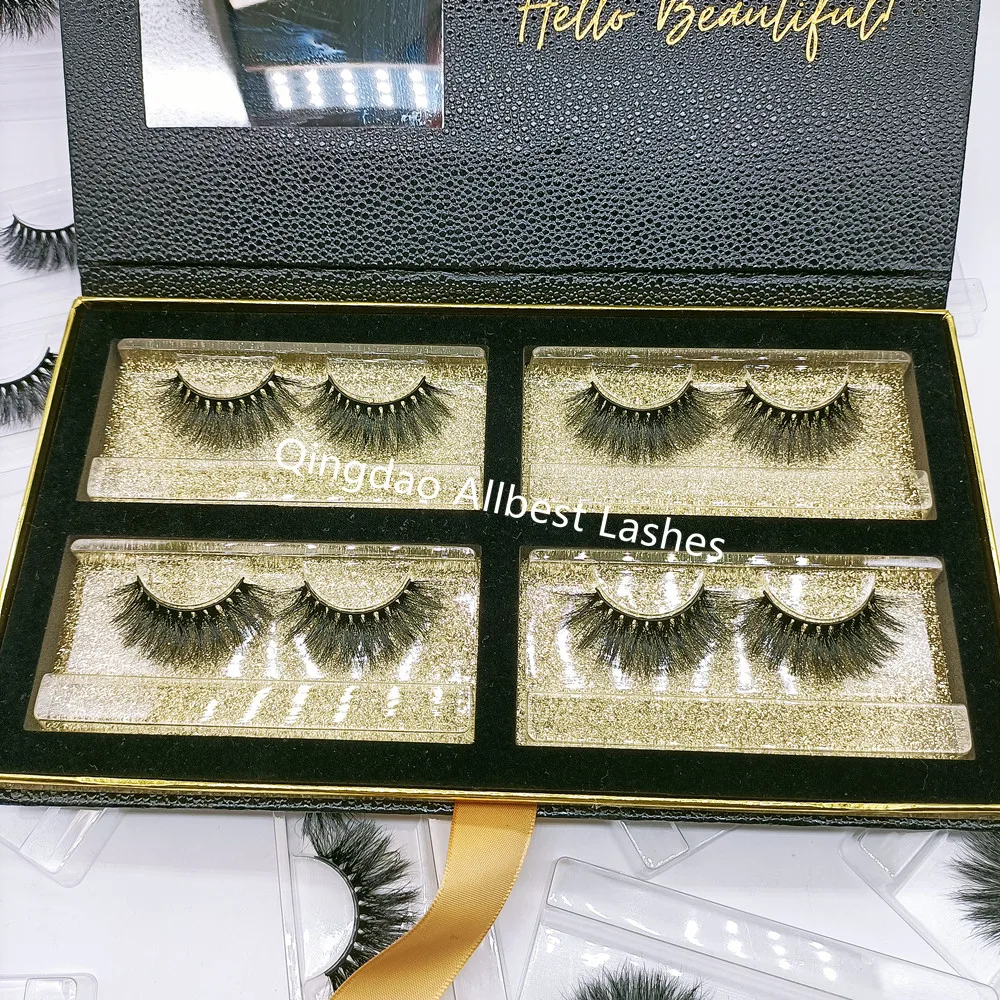 

Discount on sale lashes promotion high quality fluffy and wispy mink eyelash vendors with eyelash packaging box