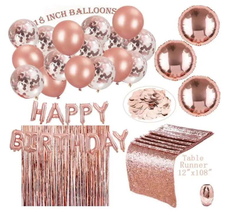 Rose Gold Metallic Table Confetti Circle Dots Able Scatter Confetti