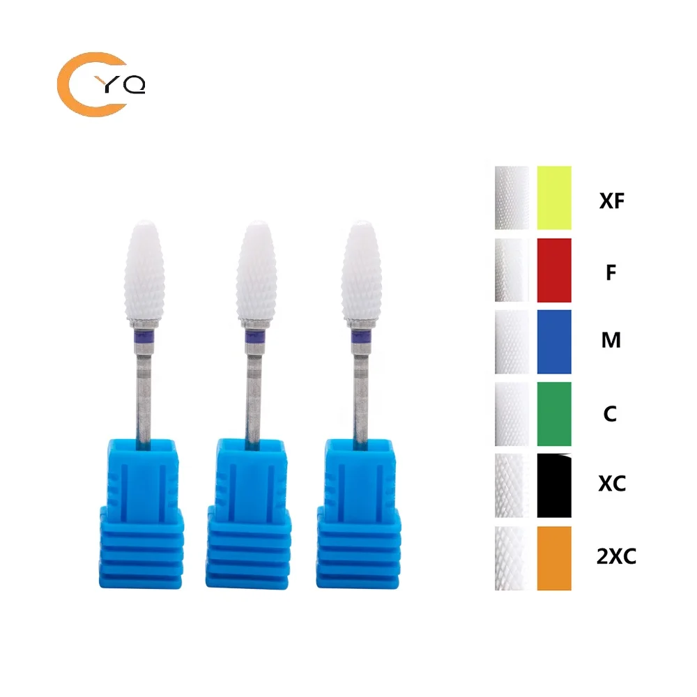 

Wholesale Electric nail drill machine tool recycling efile cuticle grinding safty tungsten Ceramic Nail Drill Bit, White/customized