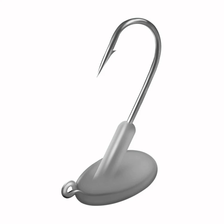 

Anti-hanging bottom lead head steel fish fishing hooks sizes 4330 for soft insect perch mandarin, Black chrome / tin