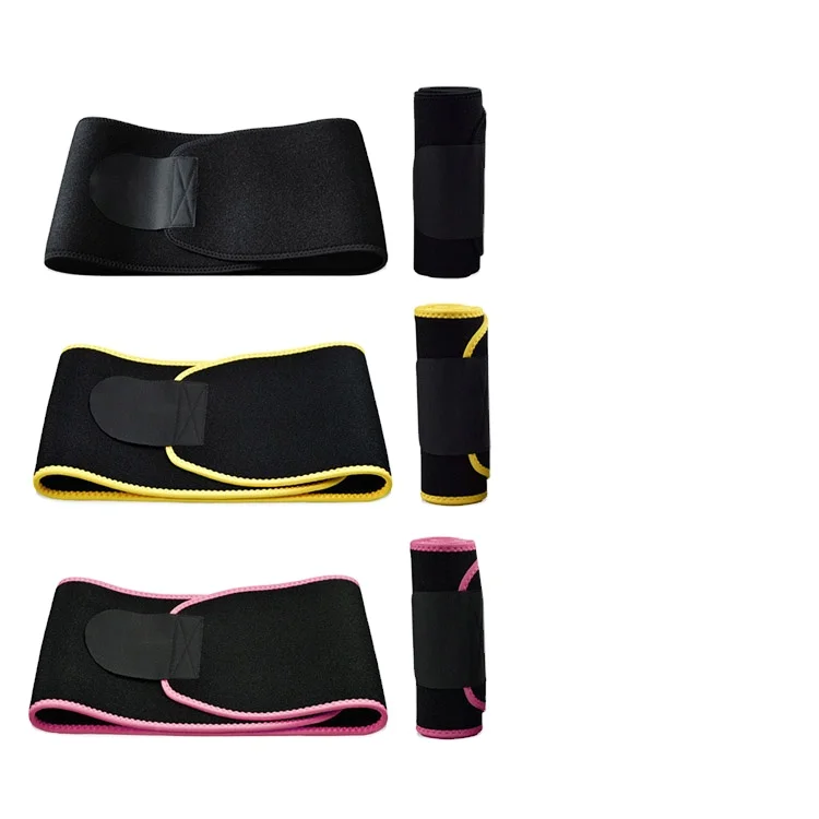 

Amazon Best Sports New Printing Logo Adjustable Waist Protection Back Wrap Band Slimming Waist Trimmer Sweat Belt, Pink,black,green,blue,orange,yellow