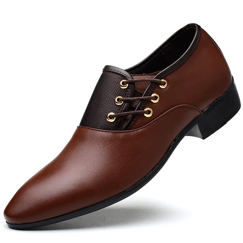 

2022 Oem Your Logo Comodo Men Black Grained Leather Shoes Italian Custom Design Foot Wears, Black,brown,yellow