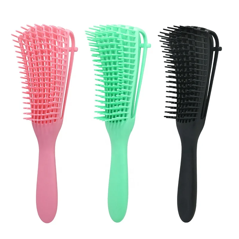 

Professional Custom Fast Drying Curly Hair Comb Natural Vented Wet Detangling Hair Brush, 6 colors & custom