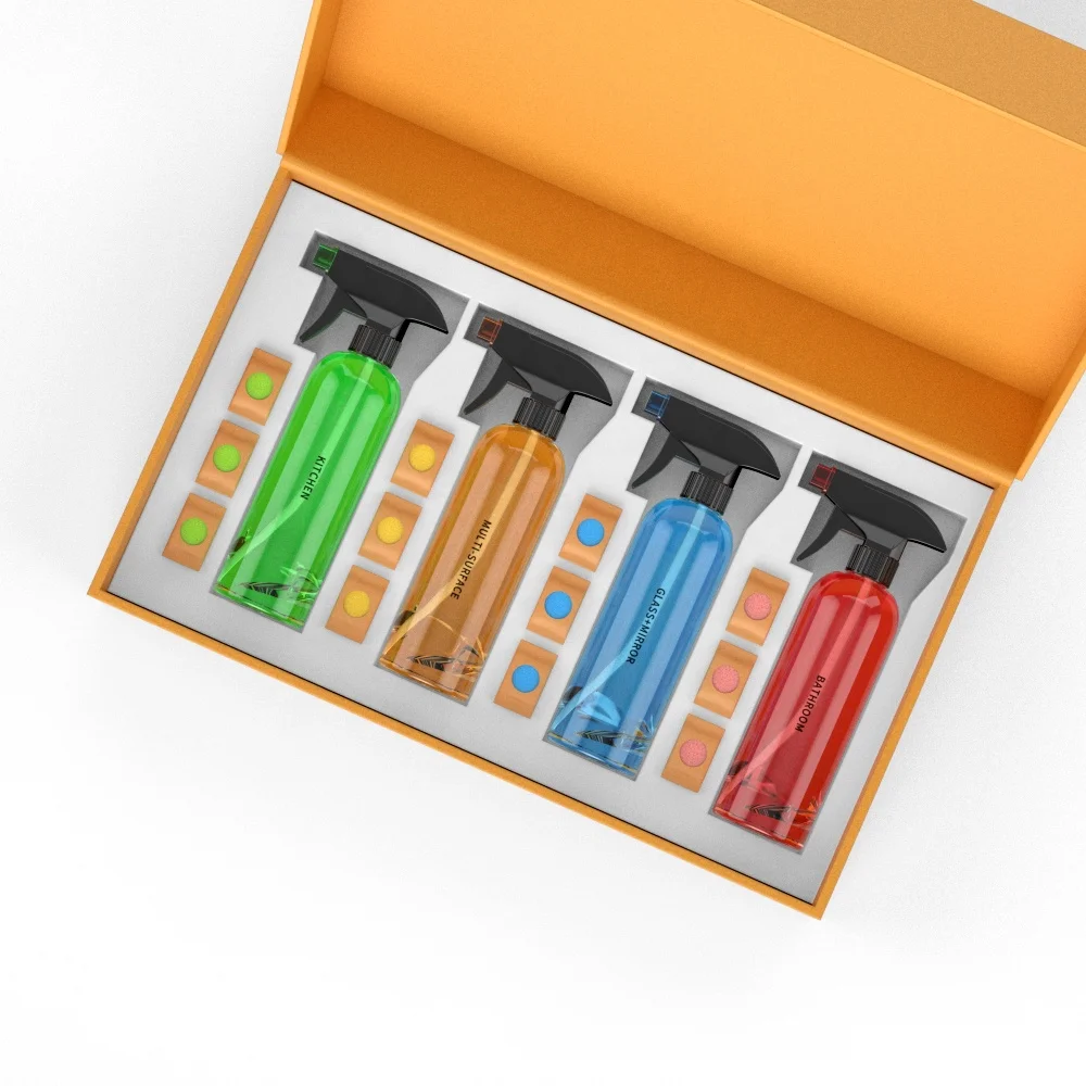 

All Surface starter set cleaning spray bottles 500 ml Reformation Routine Clean up Kit refillable cleaning system