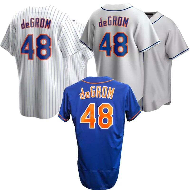 

Free Shipping Mens Adult New York Jacob deGrom #48 Replica Player Jersey