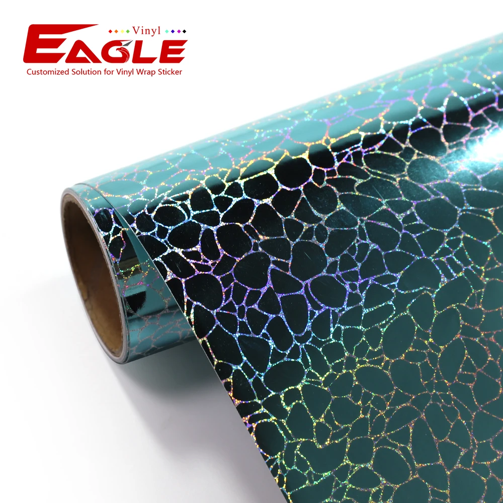 High Quality Sparkle Holographic Silver Permanent Pvc Self Adhesive