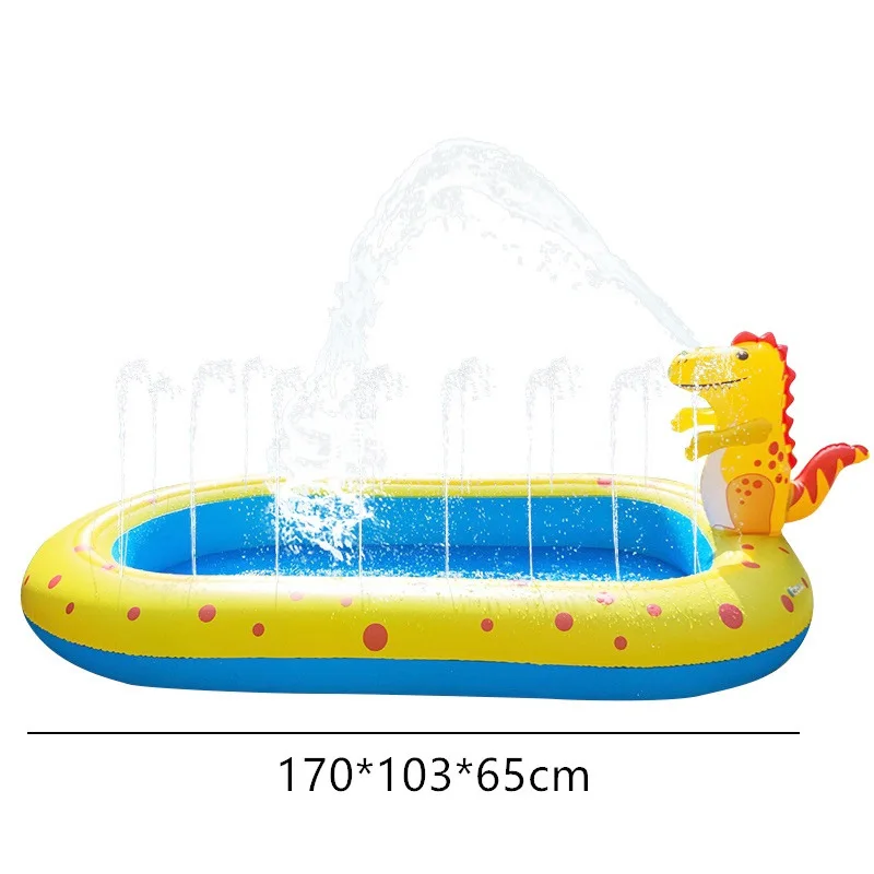 

Kids inflatable swimming pool, PVC outdoor dinosaur sprinkler pad, Air Pool used swimming pool water toy pool