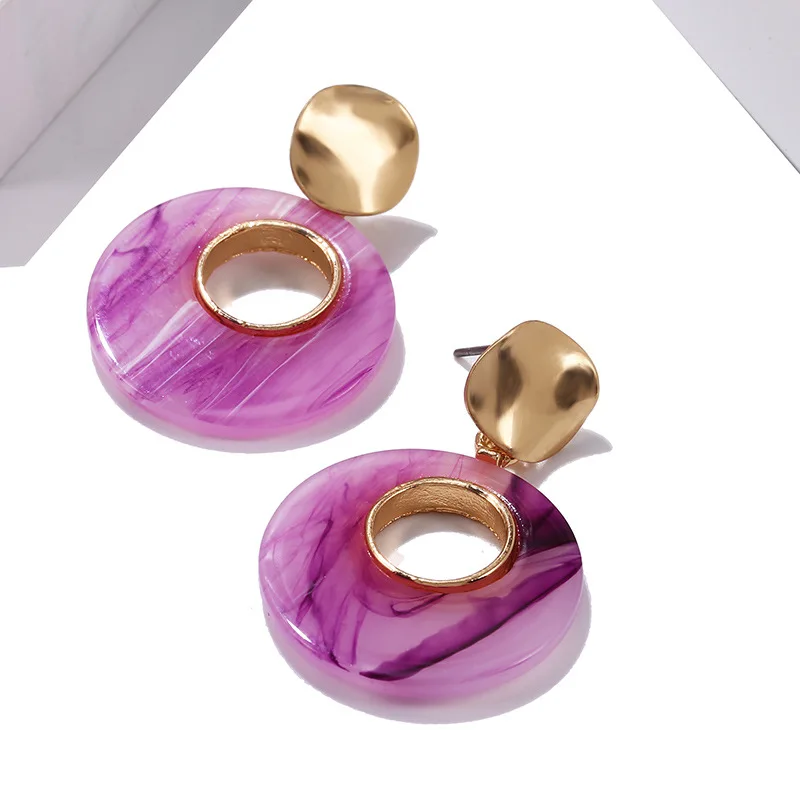 

Fashion personality earrings creative circular hot sale earrings, As pic