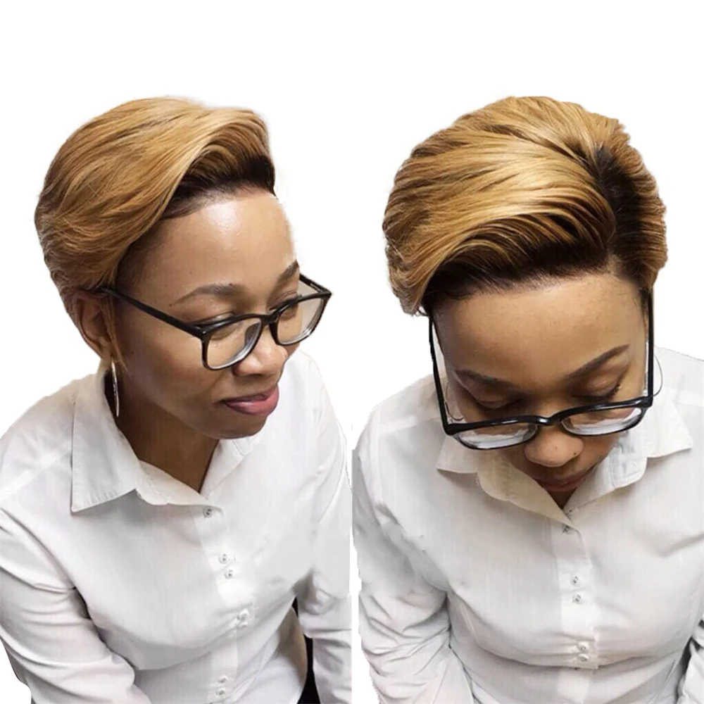 

Hot Sale Wig Pixie Short Straight Bob Cut Lace Closure Human Hair Wigs For Black Women Brazilian Hair Wigs For Black Woman