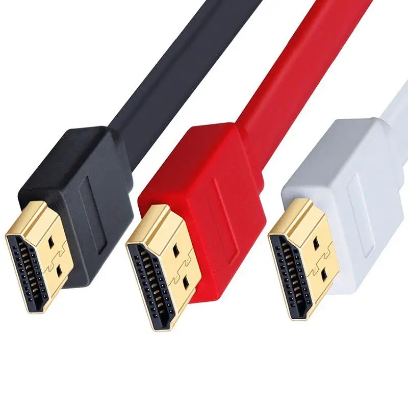 

Audio Cable High Speed 1080P 3D Gold Plated for HDTV Cable Projector Computer Cable, Black/red/white