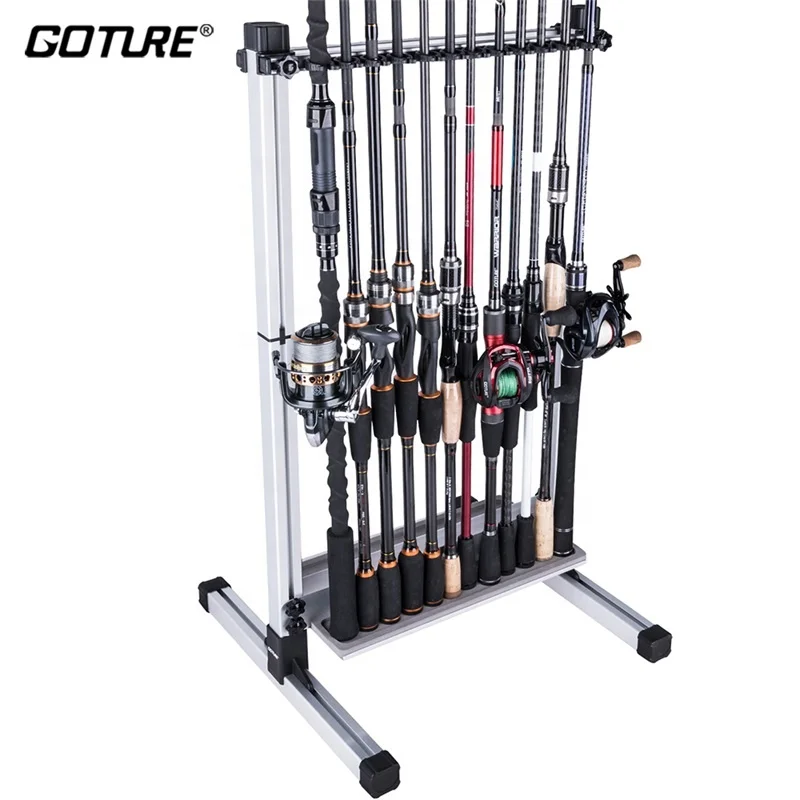 

High Quality Alloy Detachable Goture Fishing Rods Display Racks Holder Stand Holder, Silver