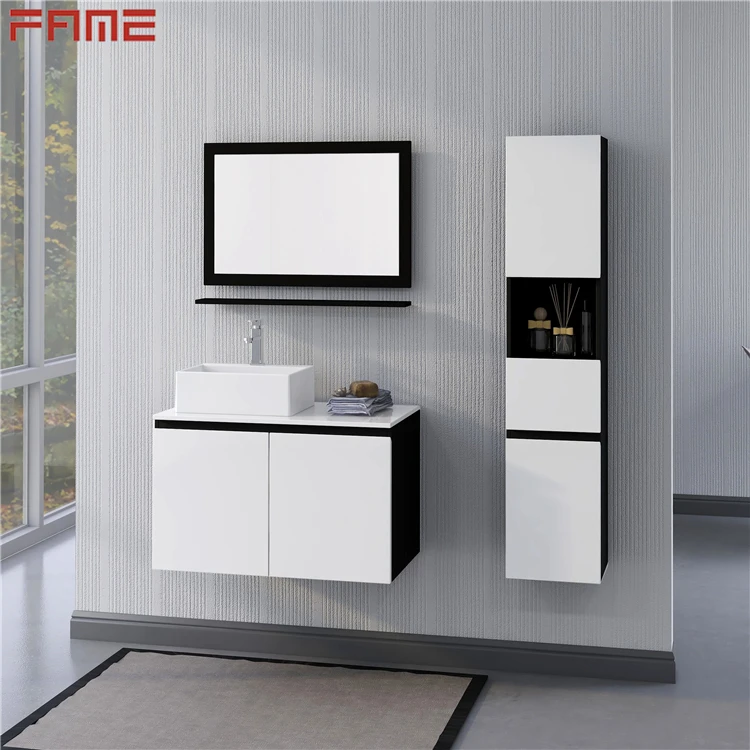 Hangzhou Fame 2020 Luxury 32" Wall Mounted Bathroom Cabinet Vanity with Side Cabinet