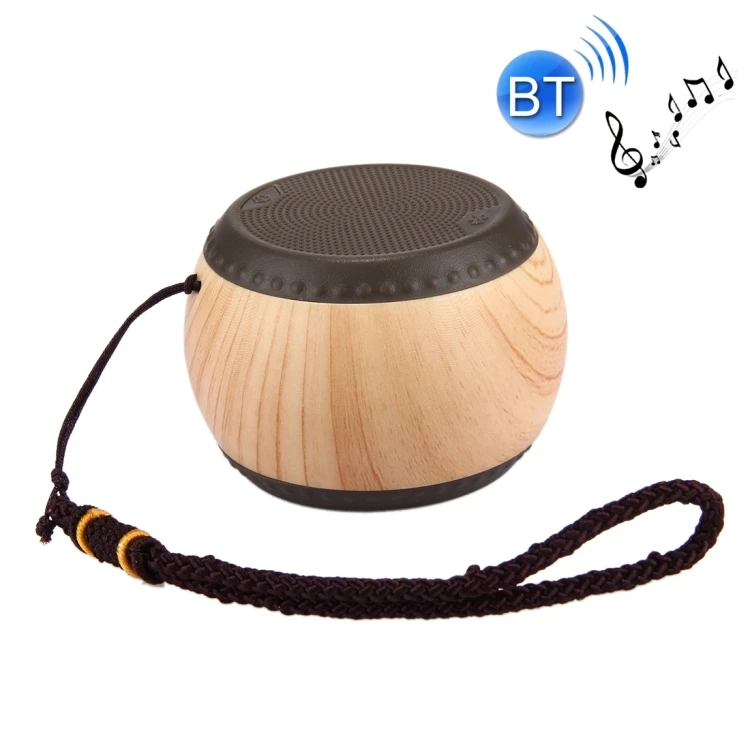 

Mini Portable Drum Shaped Wood Texture BT Stereo Speaker