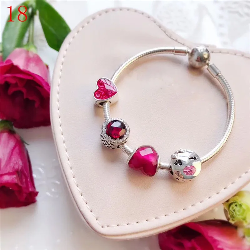 

RX Jewelry Company 100% 925 Sterling Silver 925ale Logo Heart Rainbow Bracelet Support Photo Wholesale Customization