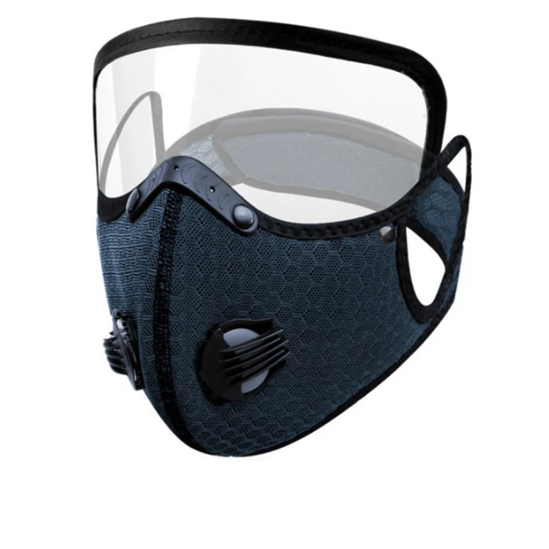 

Reusable Activated Carbon Layer Good Sealing Cheap Price High Quality Face Shield, 9 optional colors