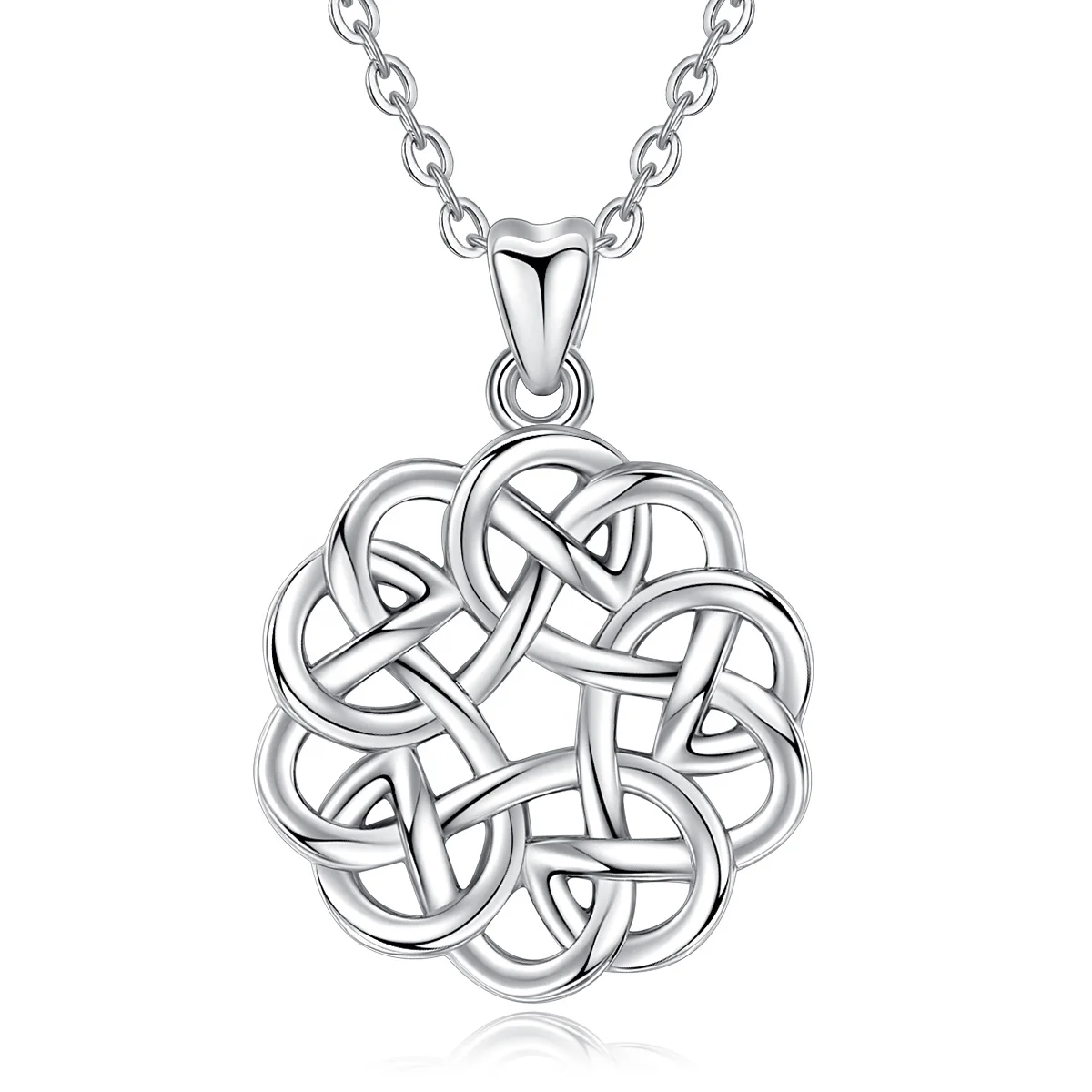 

Merryshine Jewelry 925 Sterling Silver Hollow Celtic Knot Dainty Pendant Necklace