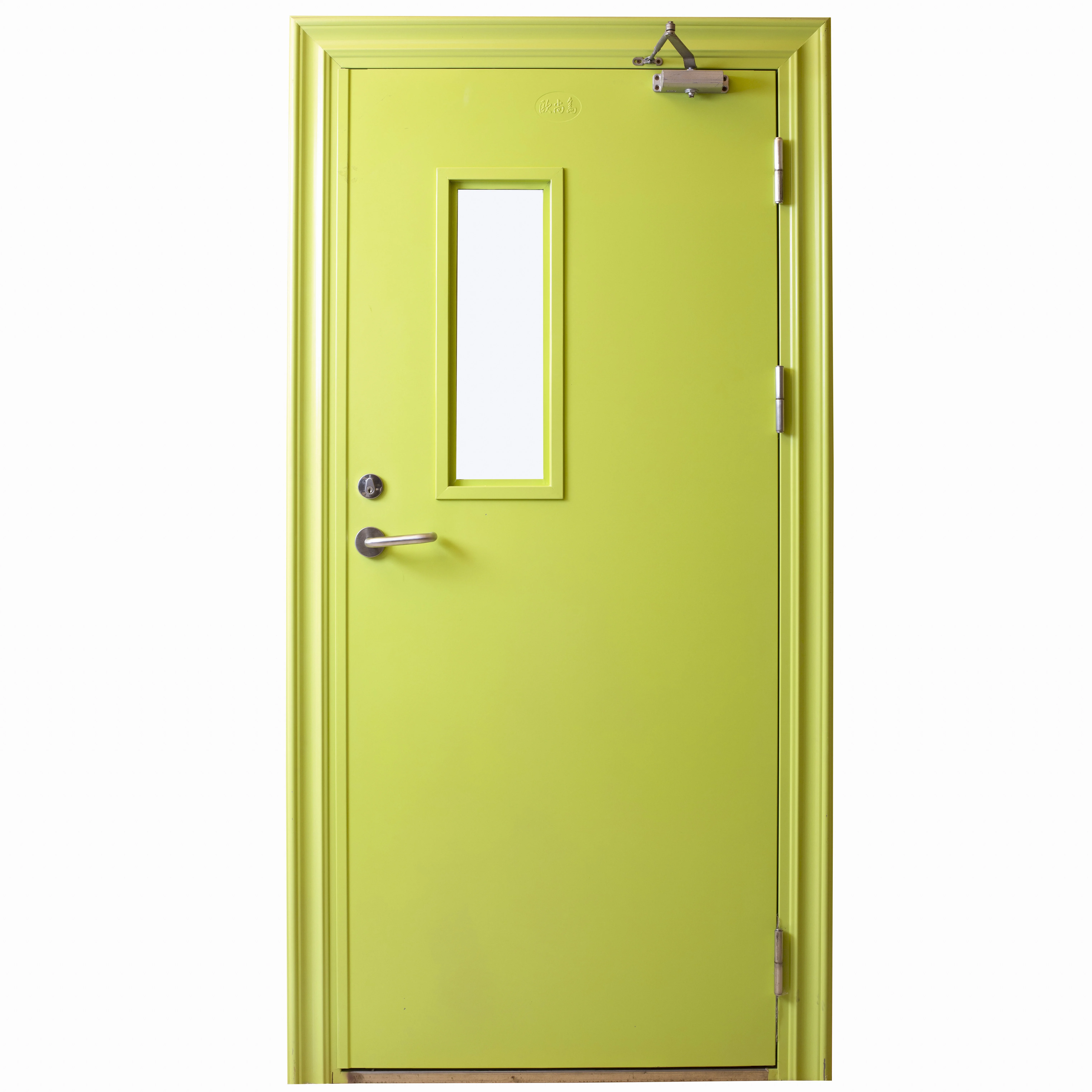 
1.5H CE, CCC Listed On Sale fire rated metal doors with Glass Vision 