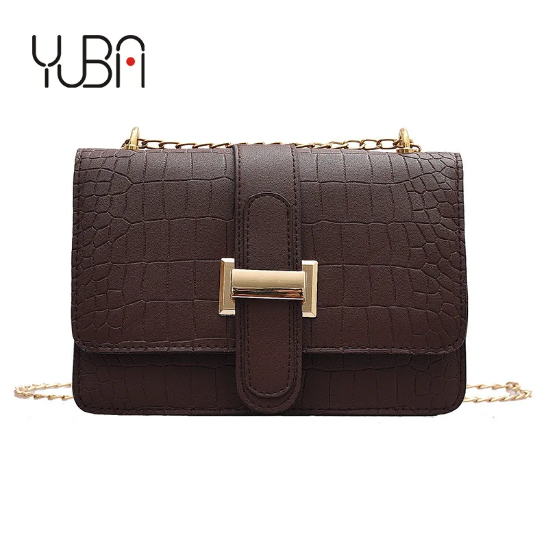

Wholesale Crossbody Shoulder Bag Luxury Handbags For Women 2021 Ladies Hand Bags Retro Crocodile Pattern Purses And, Black