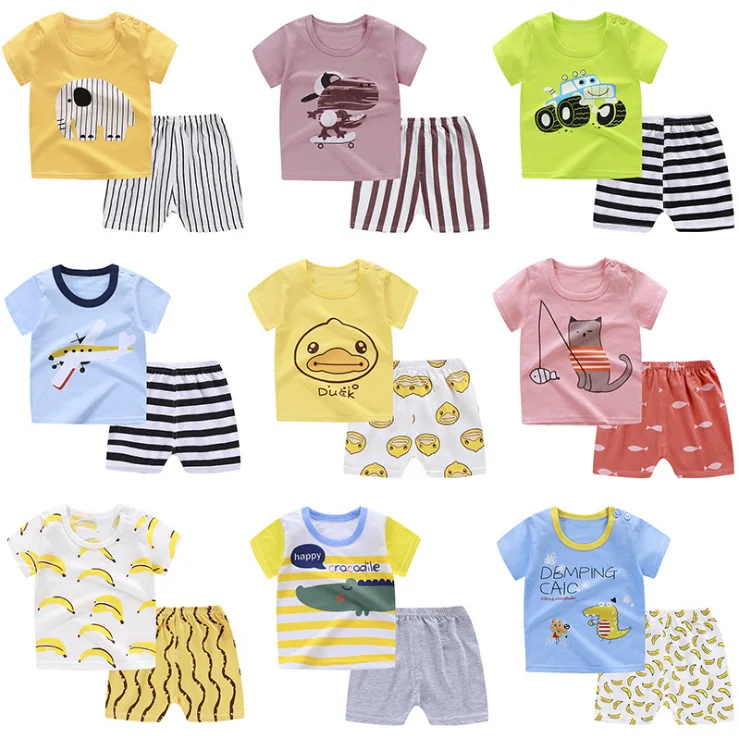 Bulk Wholesale elegant fashion children boutique summer cotton boy girl baby clothes
