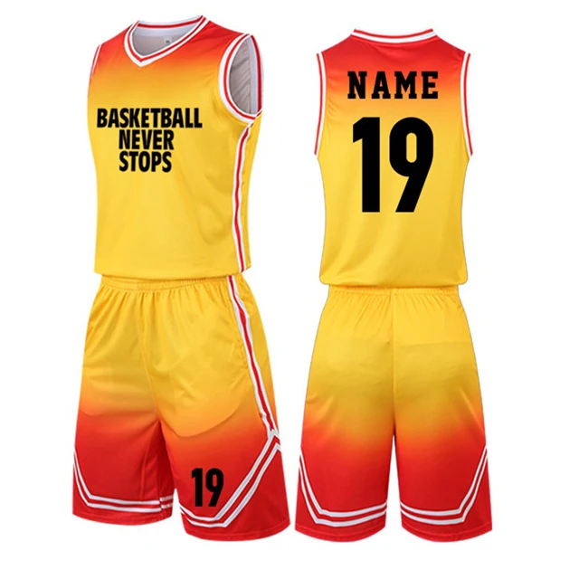

2021 Sublimated Plain Black And Yellow Womens Sample Mens Gray Basketball Uniforms, Custom color