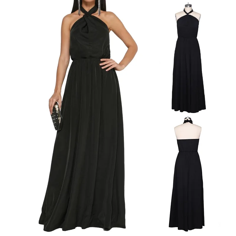 

classy black halter evening formal dresses sexy casual dress for ladies