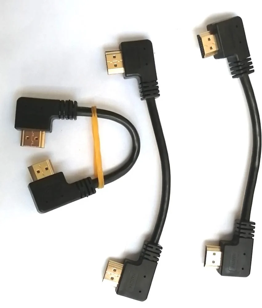 short 90 degree Left angle hdtv cable ,right angle hdm cable