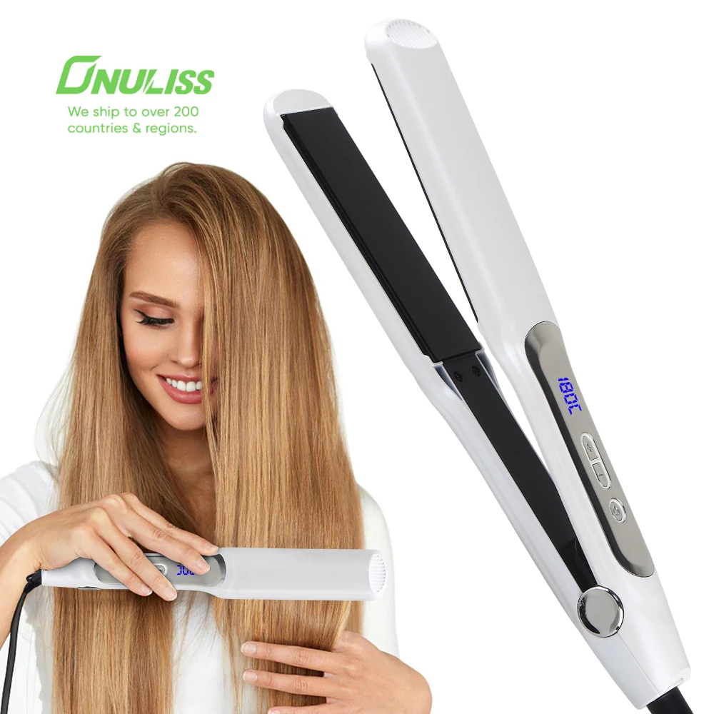 

Fast Heating 2 in 1 Hair Curling Iron Professional Flat Iron Hair Straightener