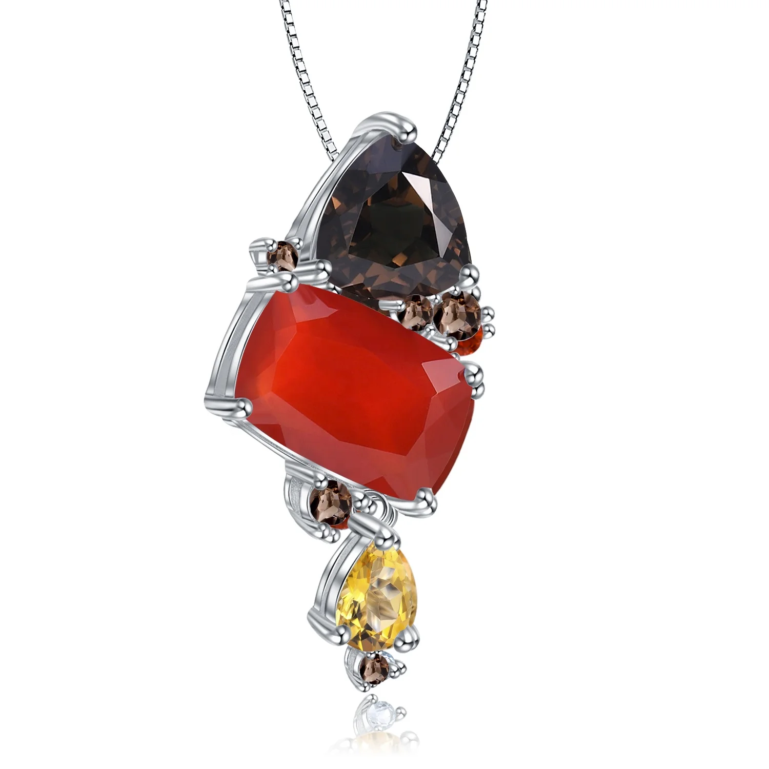 

Abiding Natural Red Agate Carnalian Gemstone Fashion Jewelry 925 Sterling Silver Pendant Necklace Women