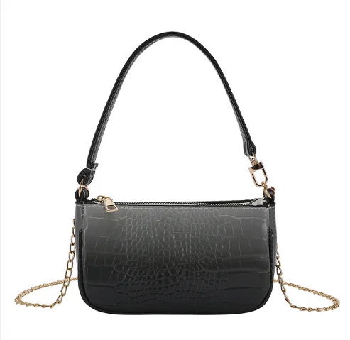 

2021 spring and summer new leisure one shoulder stone pattern small square bag fashion chain armpit hand stick bag women's bag, Customized color