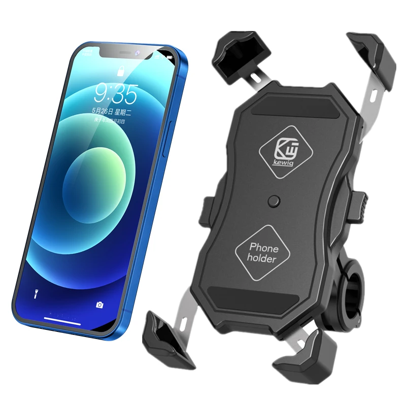 

Hot selling Waterproof Bike Motorbike Handlebar Cell Phone Holder Motorcycle mirror Mount mobile phone Holder, Black