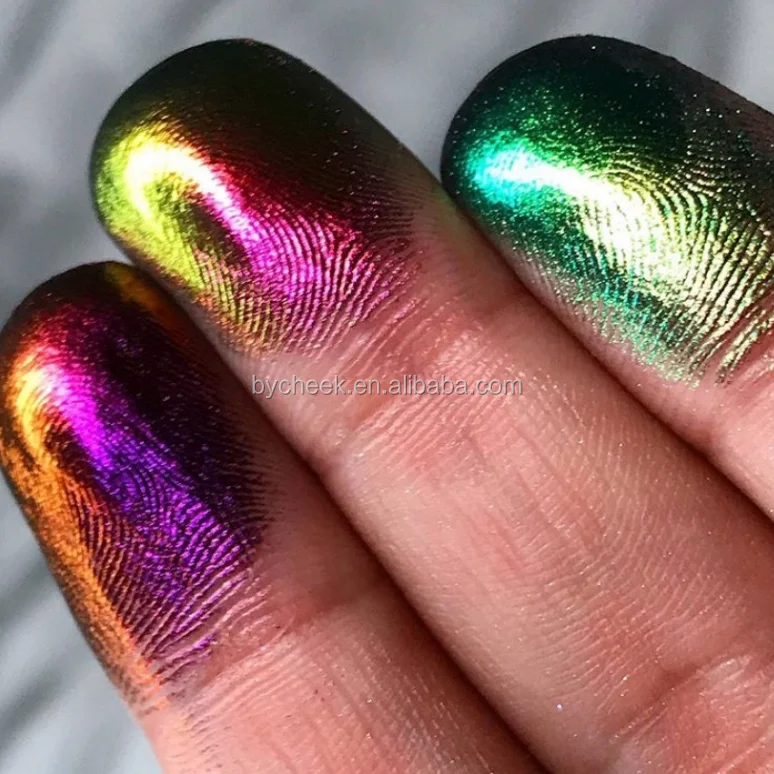 

Custom makeup duochrome chameleon eyeshadow pans and loose eyeshadow powder