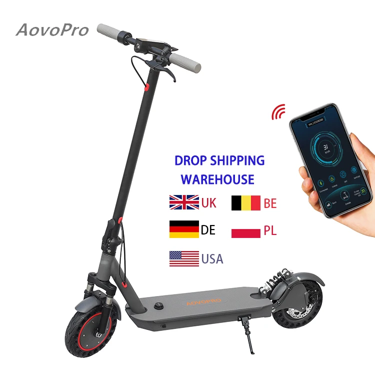 

AOVO Pro UK DE EU Warehouse ESMAX Fast Dispatch Durable Kickscooter Folding Adult 350w E Electric Scooter with Smart App