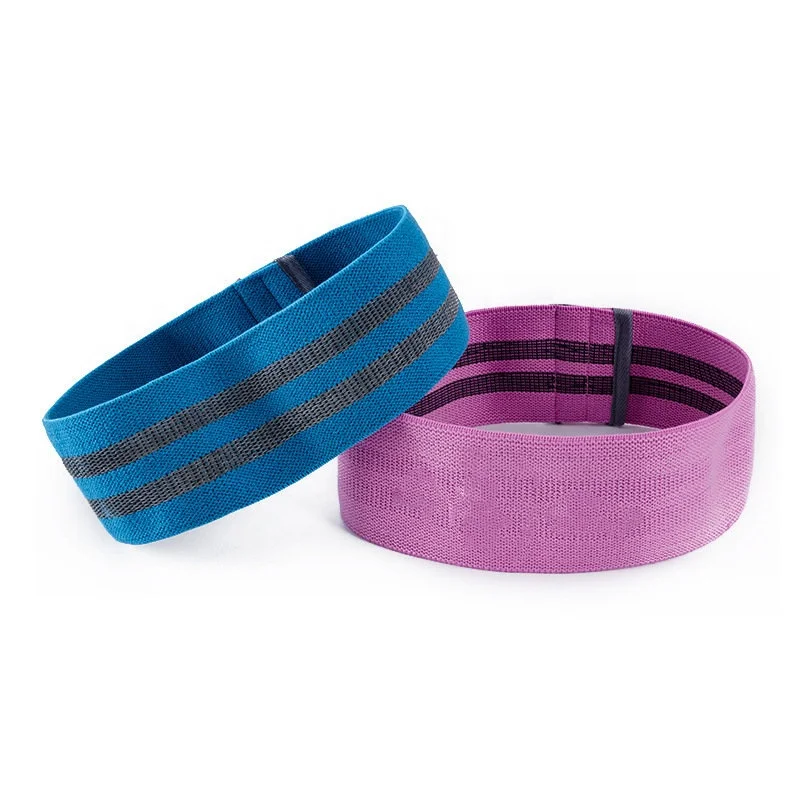 

3 Pc Set 66cm Low MOQ Custom Logo Fitness Exercise Bands Loop Gym Training Peach Hip Buttock Elastic Yoga Fabric Resistance Band, Black blue pink green purple gray or custom color