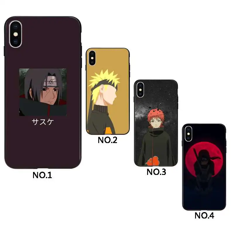 

The Anime Naruto Itachi tpu case phone cover for iphone covers phone cases, Black