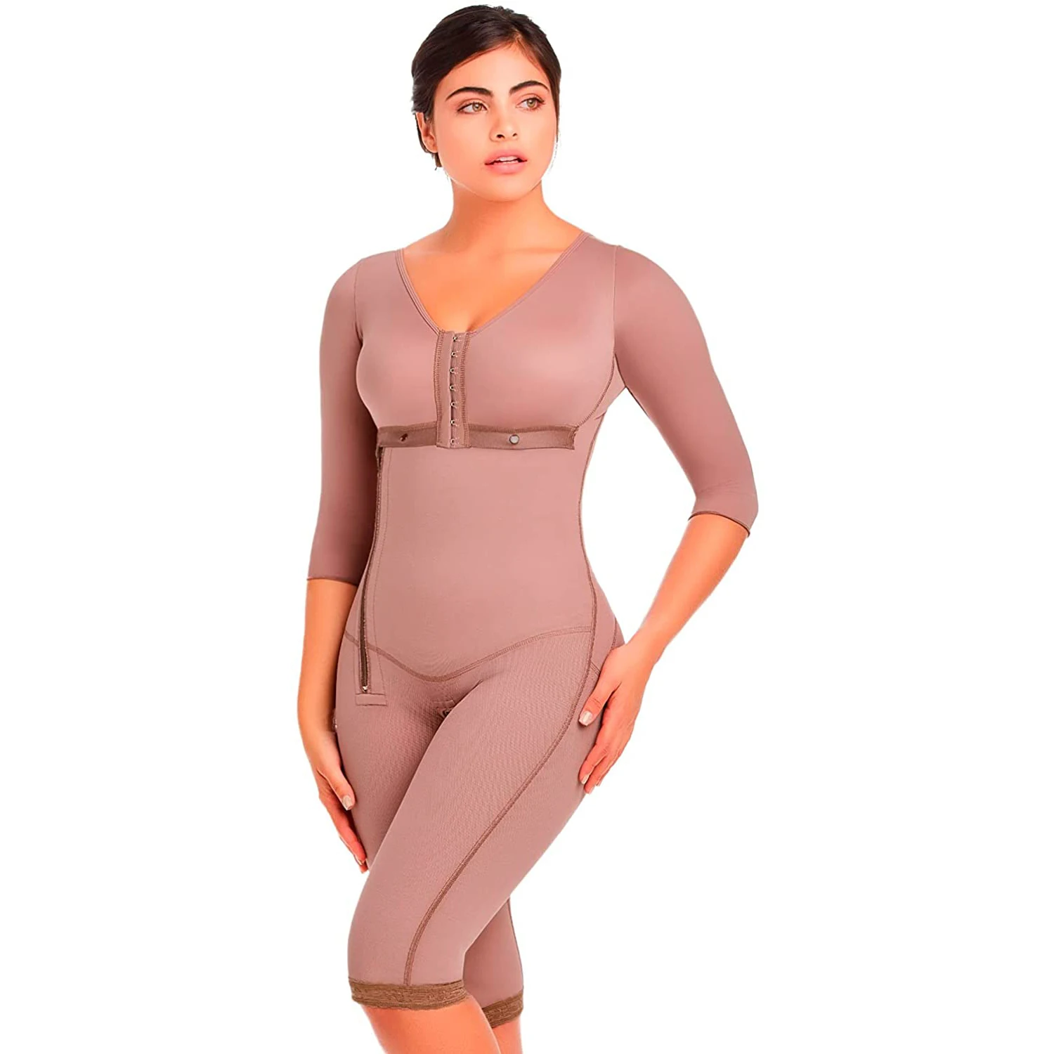 

women compression slim shapewer colombian girdles long sleeve women full body shaper