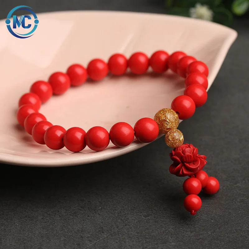 

Fashion Cinnabar Bracelet Single Circle Ladies Red Bracelet For Girlfriend Gift Bracelet