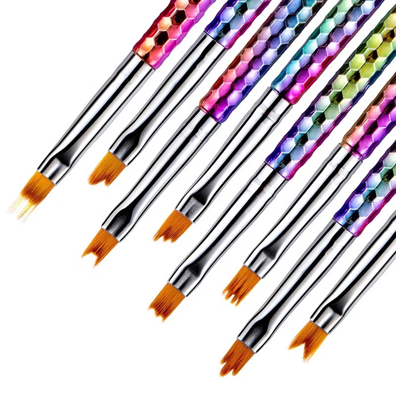 

8Pcs/Set Flower Pen Colorful Painting Oem Nail Art Brush Beauty Tools Acrylic Nial Brush