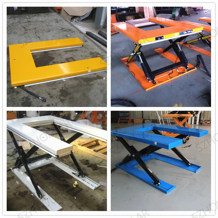 U Type U Shaped Low Profile Hydraulic Electric Scissor Lift Table