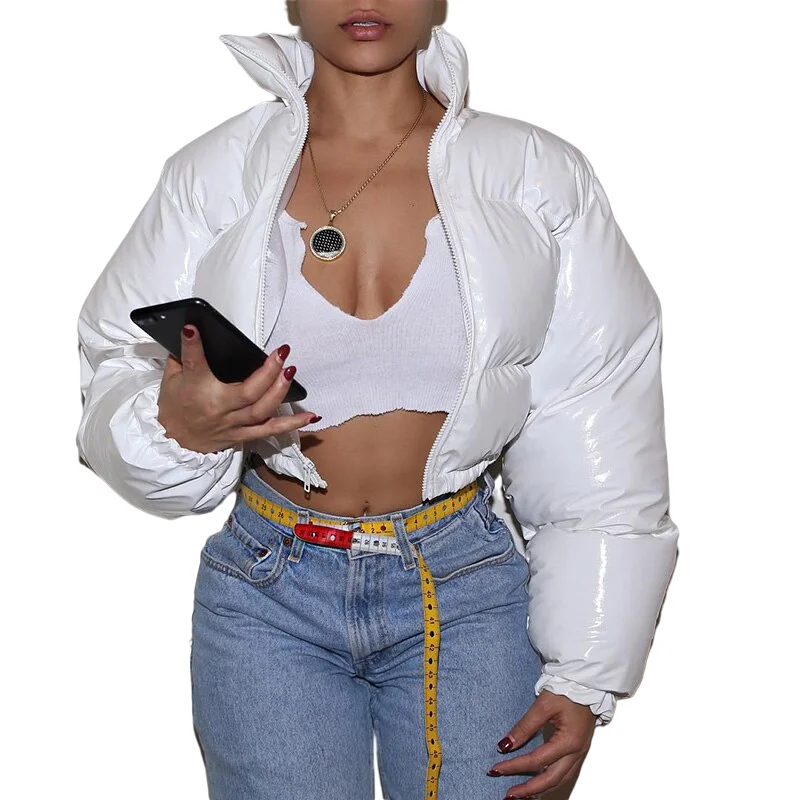 

Fashion Winter Long Coat Women Clothing Ladies Winter Parka Bubble Crop Jacket Puffer Women's Coats Plus Size Coats For Women, As pictures