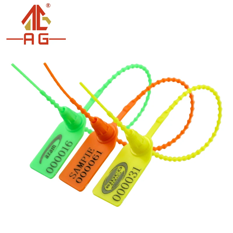 500 Yellow Plastic Security Seals With Barcode & Numbers - Tamper Proof Zip Ties For Fire Extinguishers, Bags